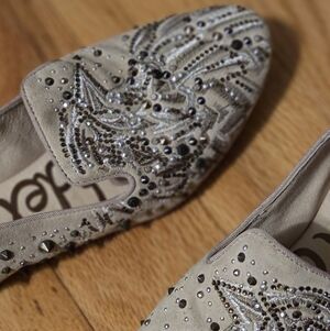 Embellished Slip-On Loafers EUC